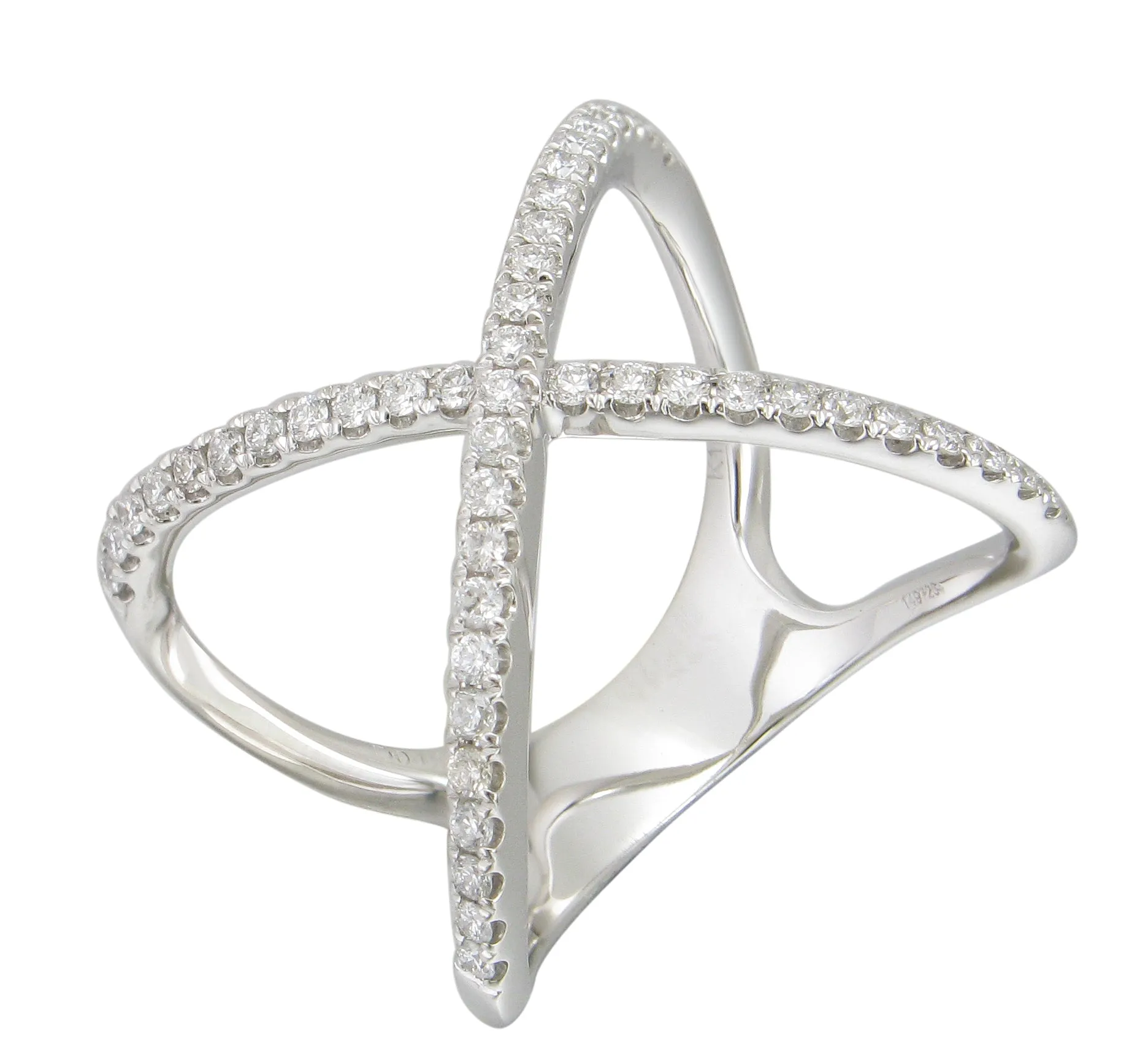0.47ct tw Criss-Cross X White Gold & Diamond Ring
