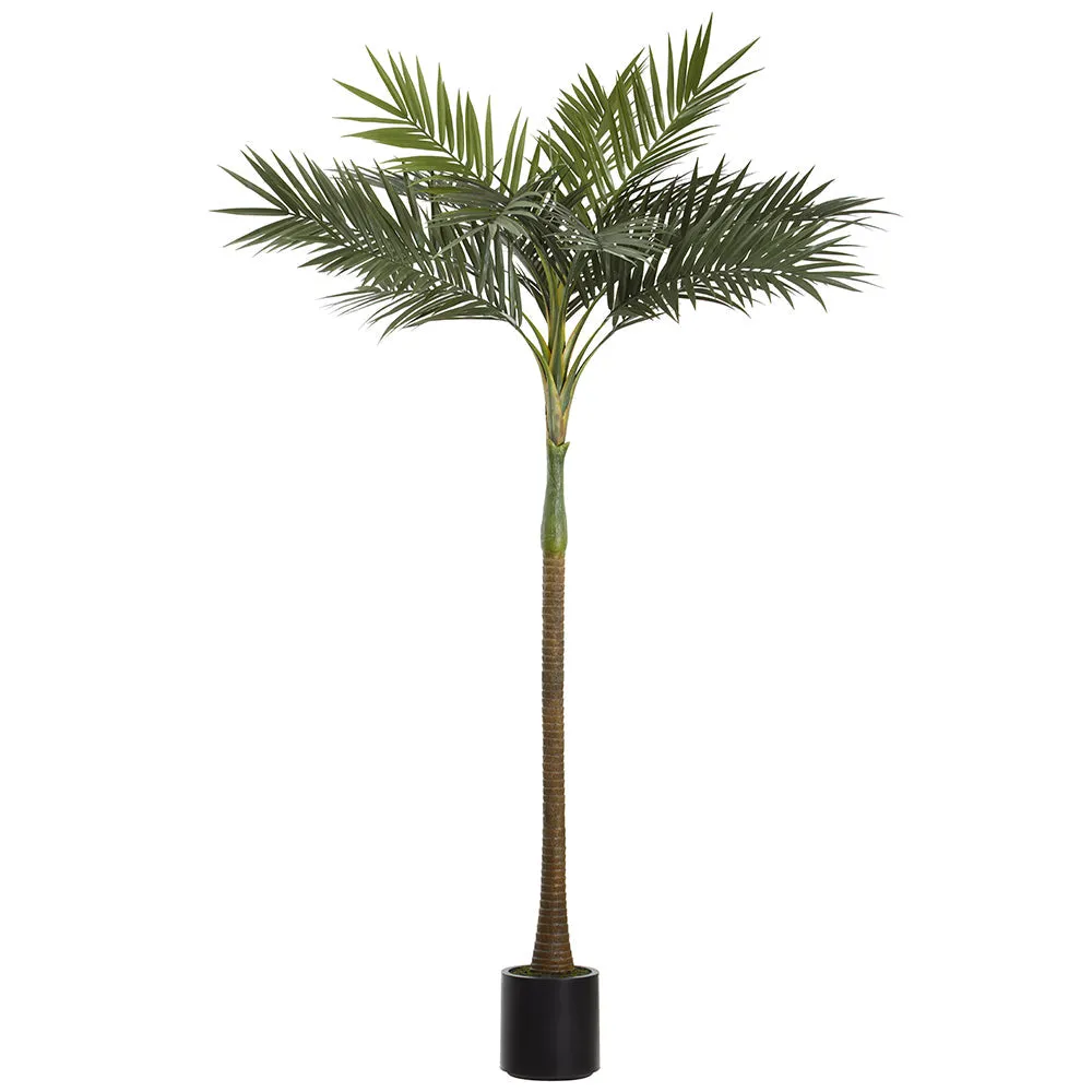 10' Alexandra King Palm Leaf Silk Tree w/Pot -Green