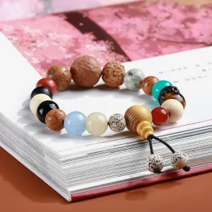 18 Beads Buddhist Bracelet - Retro Design, Unisex, Handmade Craftsmanship