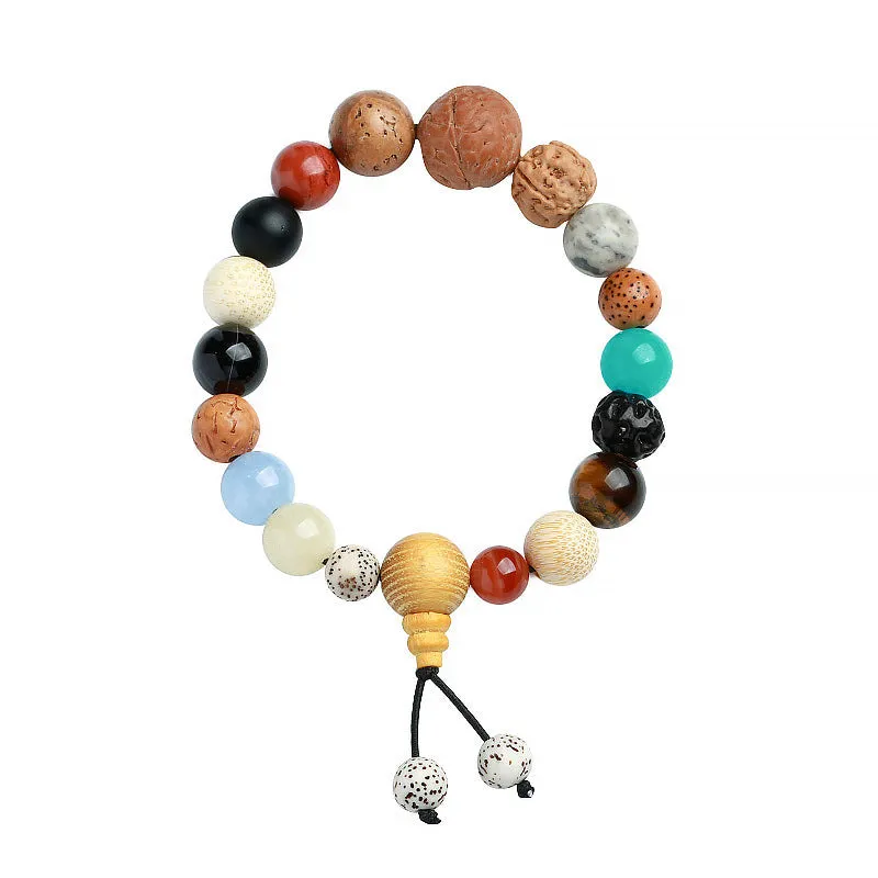 18 Beads Buddhist Bracelet - Retro Design, Unisex, Handmade Craftsmanship