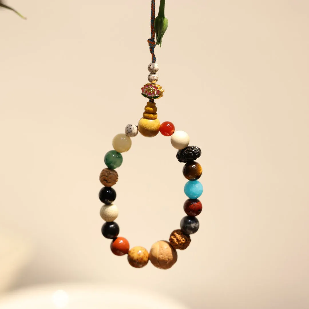 18 Beads Buddhist Bracelet - Retro Design, Unisex, Handmade Craftsmanship