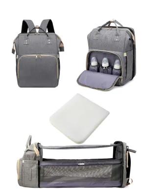 1pc Baby Foldable Bed Design Diaper Bag