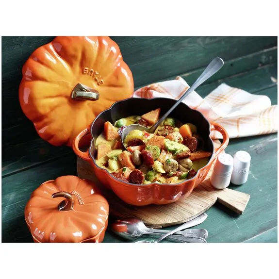 3.75 Qt Pumpkin Cocotte With Brass Knob