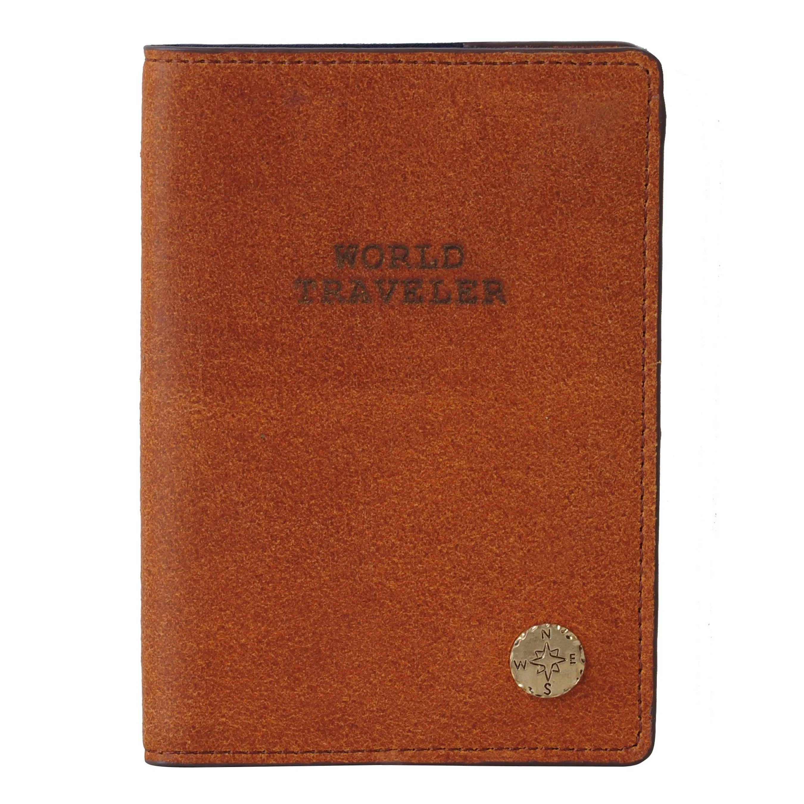 4036 - World Traveler Leather Passport Holder
