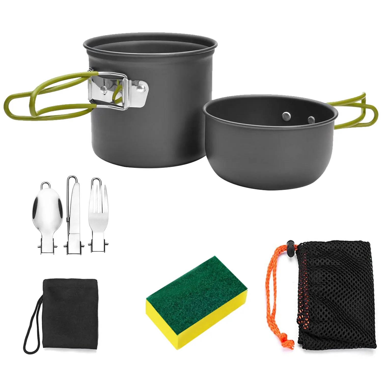8-Piece: Camping Cooking Ware Set