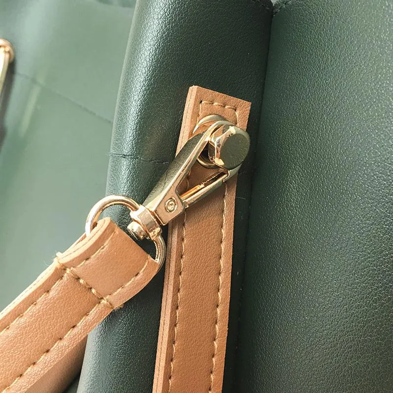 A Perfect Tote Genuine Leather Shopping Bag with a Bucket Shaped Design