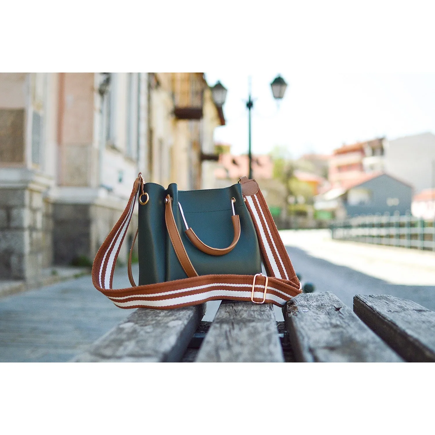 A Perfect Tote Genuine Leather Shopping Bag with a Bucket Shaped Design