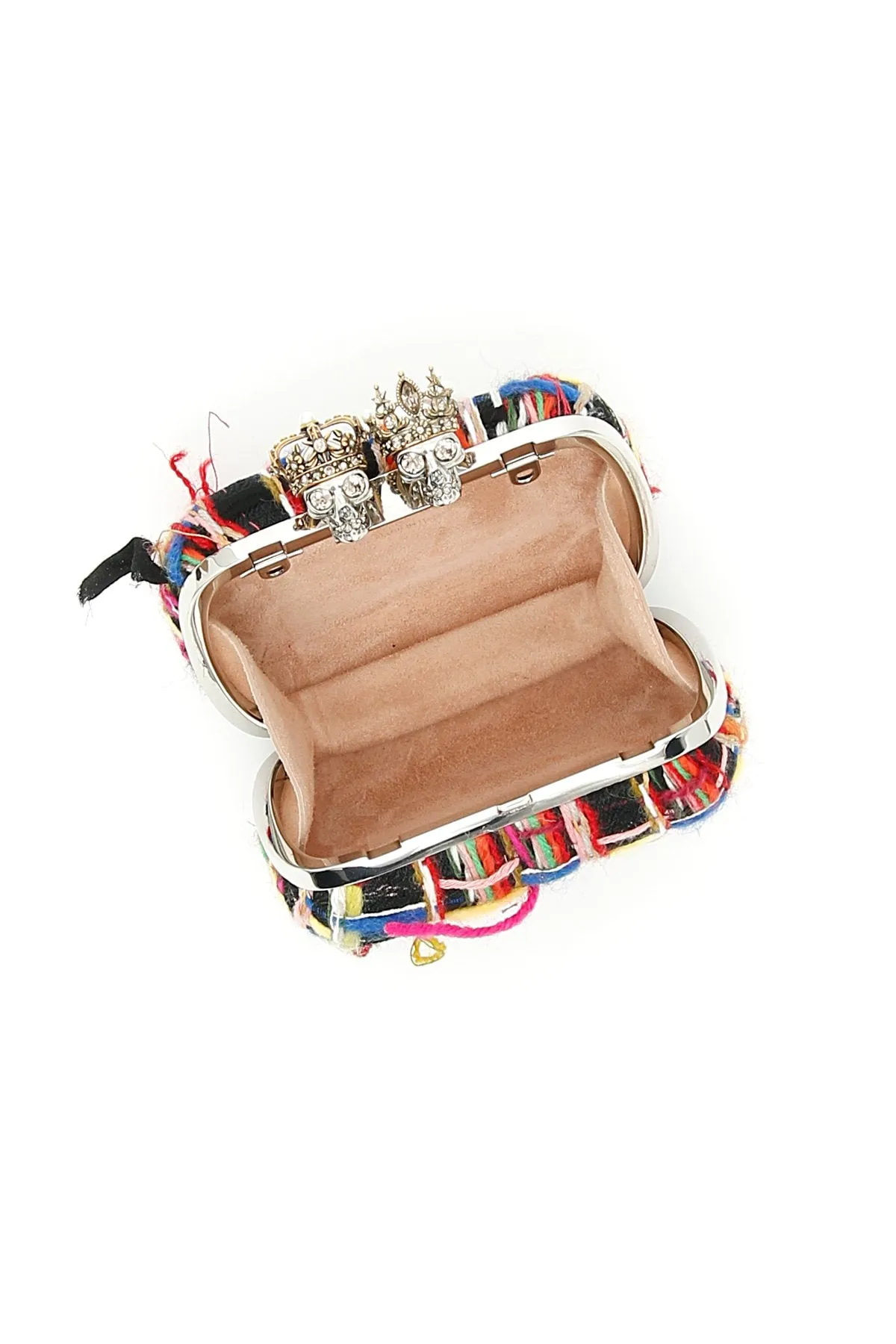 Alexander McQueen King And Queen Textured Clutch Bag