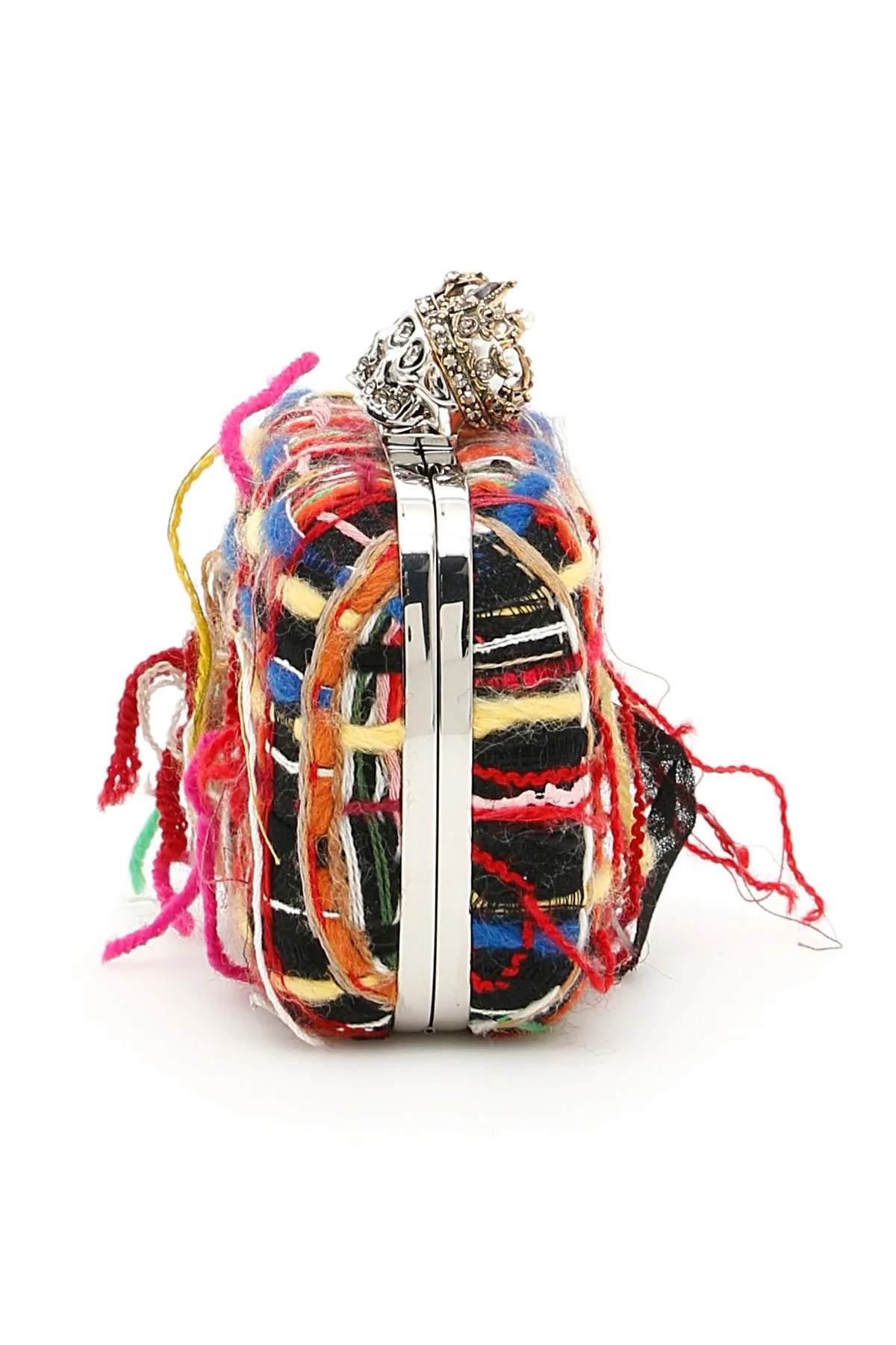 Alexander McQueen King And Queen Textured Clutch Bag