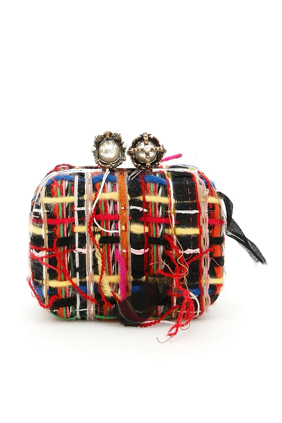 Alexander McQueen King And Queen Textured Clutch Bag
