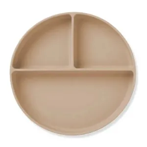 Ali   Oli - Baby Plate With Suction And Divided Portions, Oatmeal