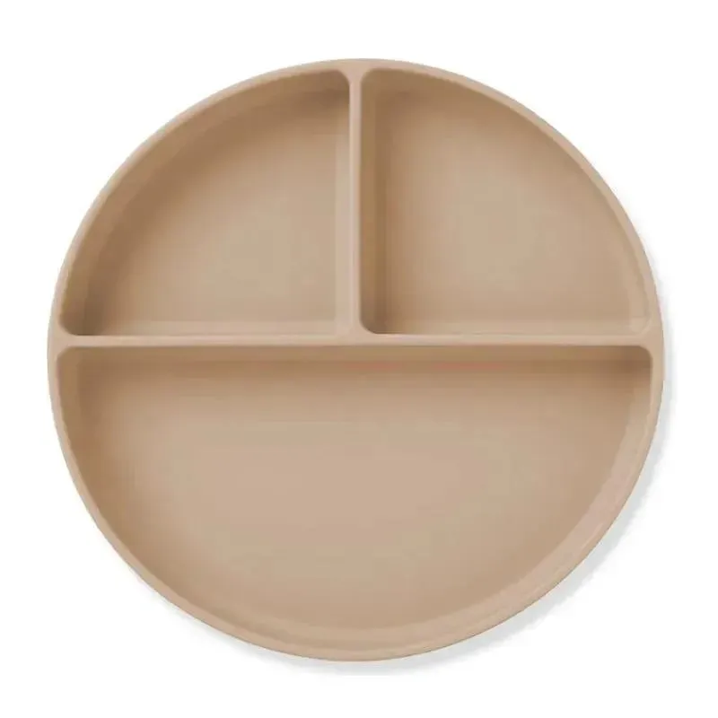 Ali   Oli - Baby Plate With Suction And Divided Portions, Oatmeal