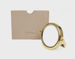 Alice Wheeler Magnifying Mirror & Pouch - Stone