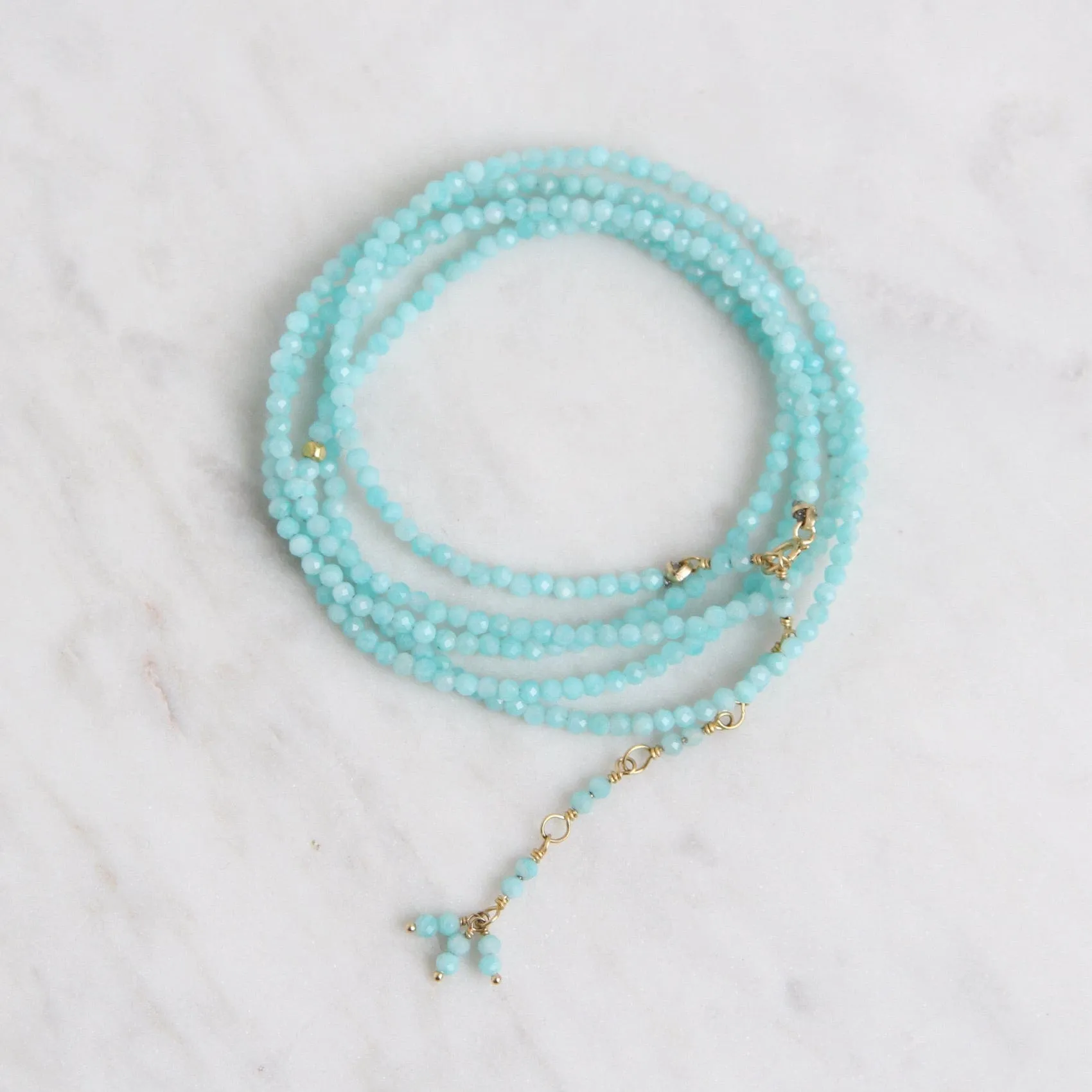 Amazonite Wrap Bracelet & Necklace