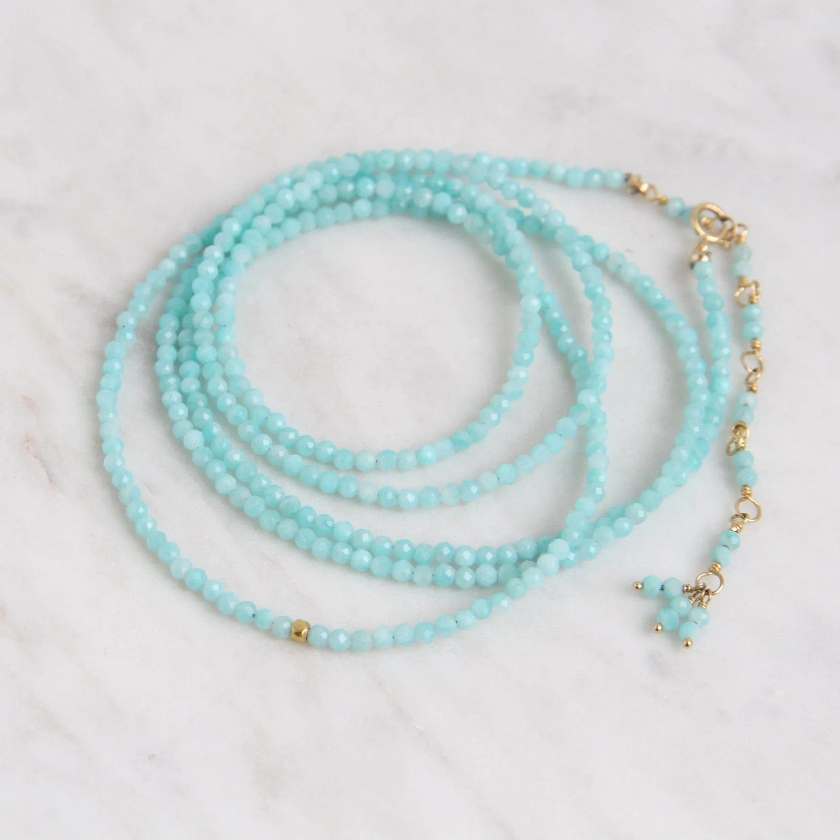 Amazonite Wrap Bracelet & Necklace