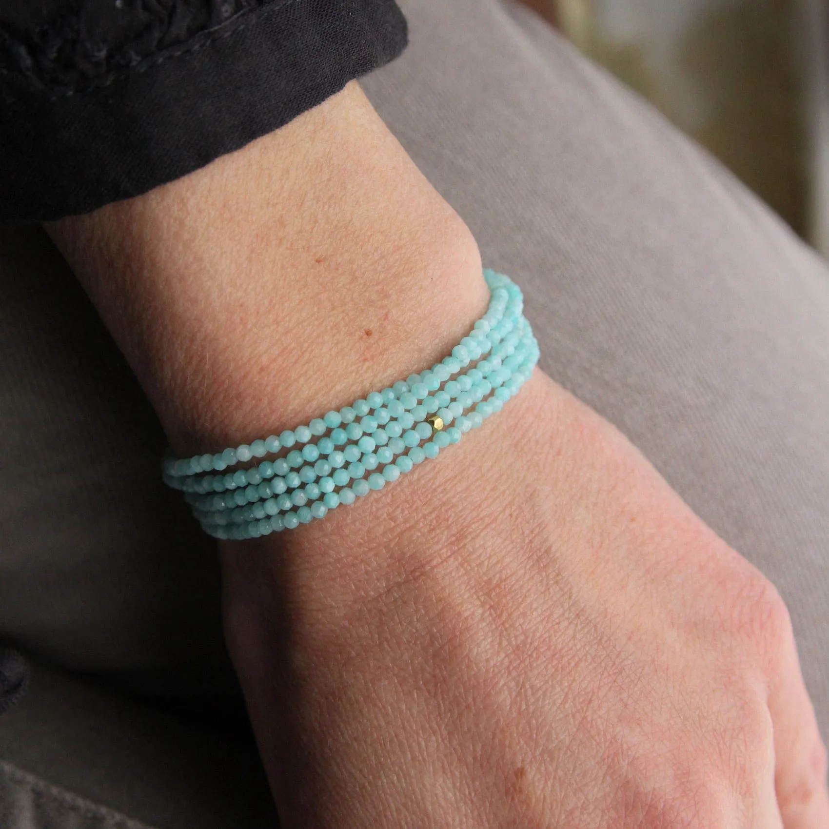 Amazonite Wrap Bracelet & Necklace
