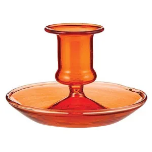 Amber Glass Taper Candleholder