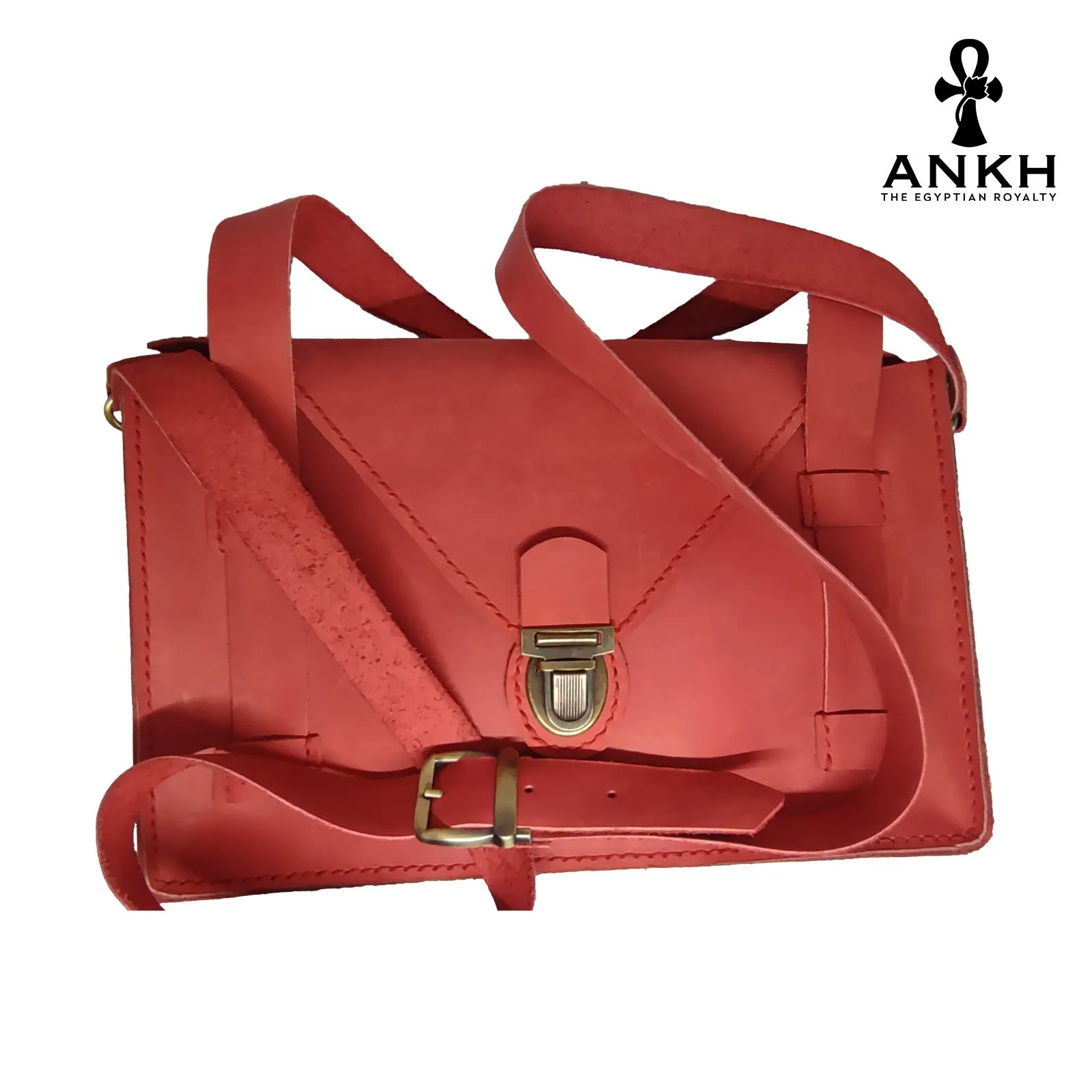 ANKH Hand-Made Genuine Leather Satchel Bag