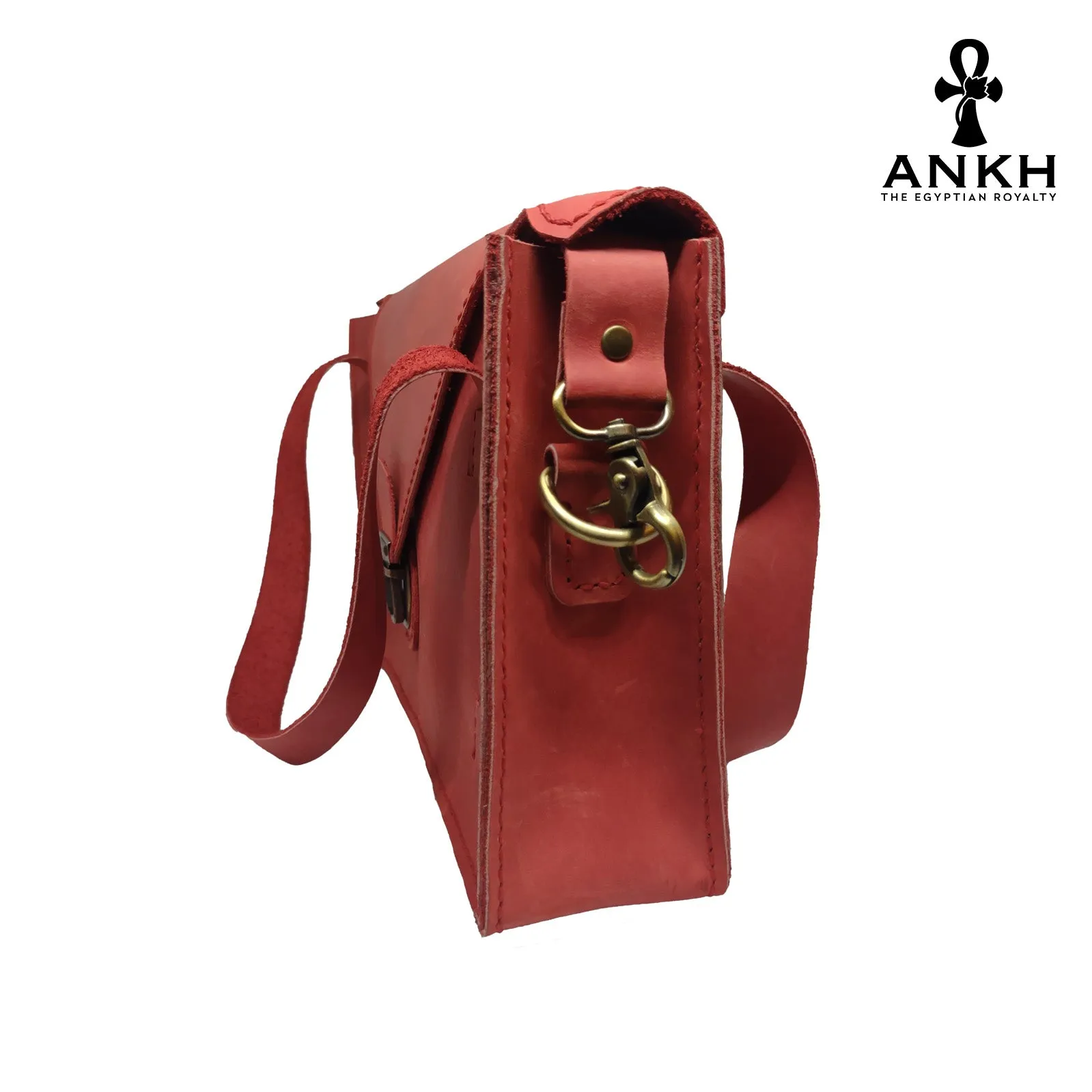ANKH Hand-Made Genuine Leather Satchel Bag
