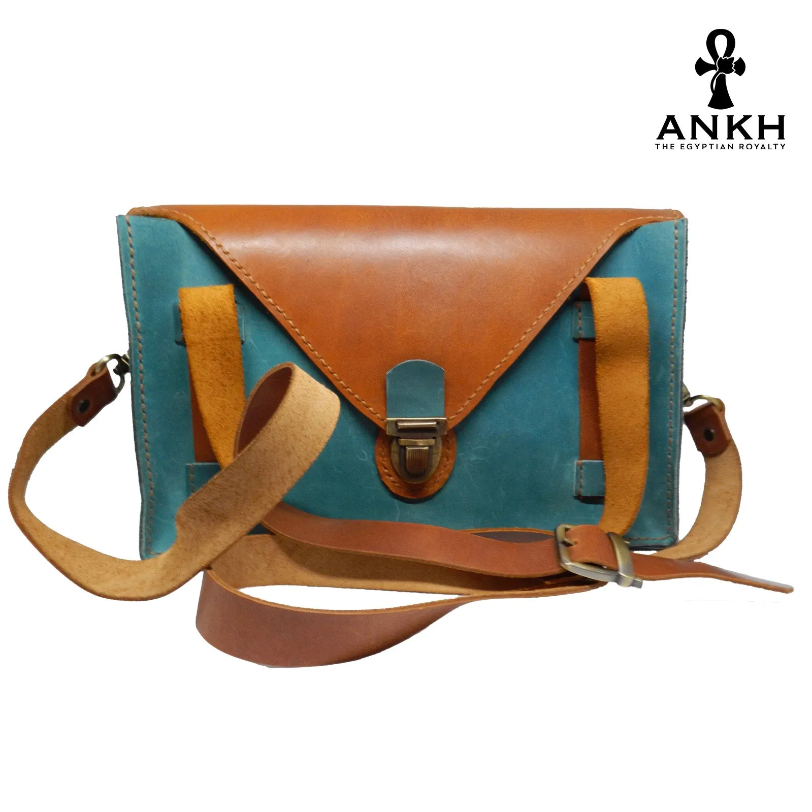 ANKH Hand-Made Genuine Leather Satchel Bag