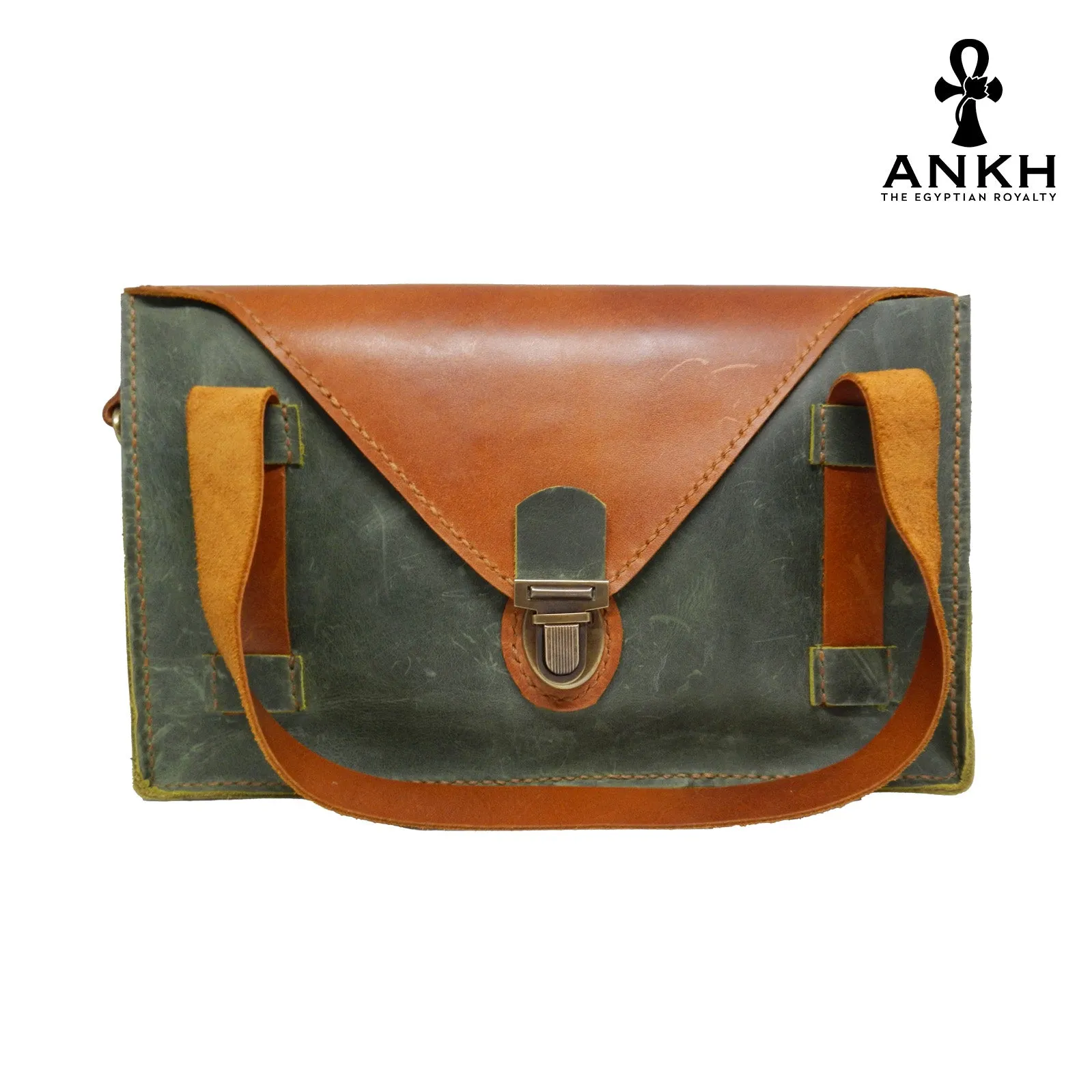 ANKH Hand-Made Genuine Leather Satchel Bag