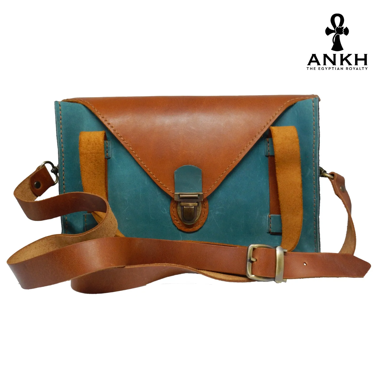 ANKH Hand-Made Genuine Leather Satchel Bag