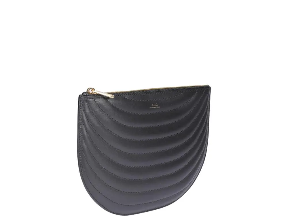 A.P.C. Logo Zipped Clutch Bag