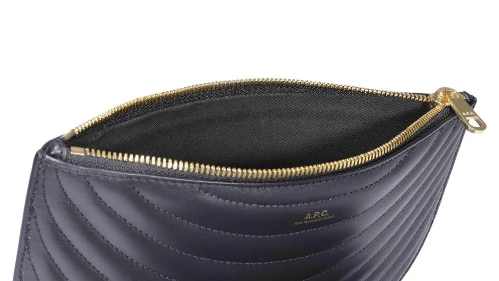 A.P.C. Logo Zipped Clutch Bag