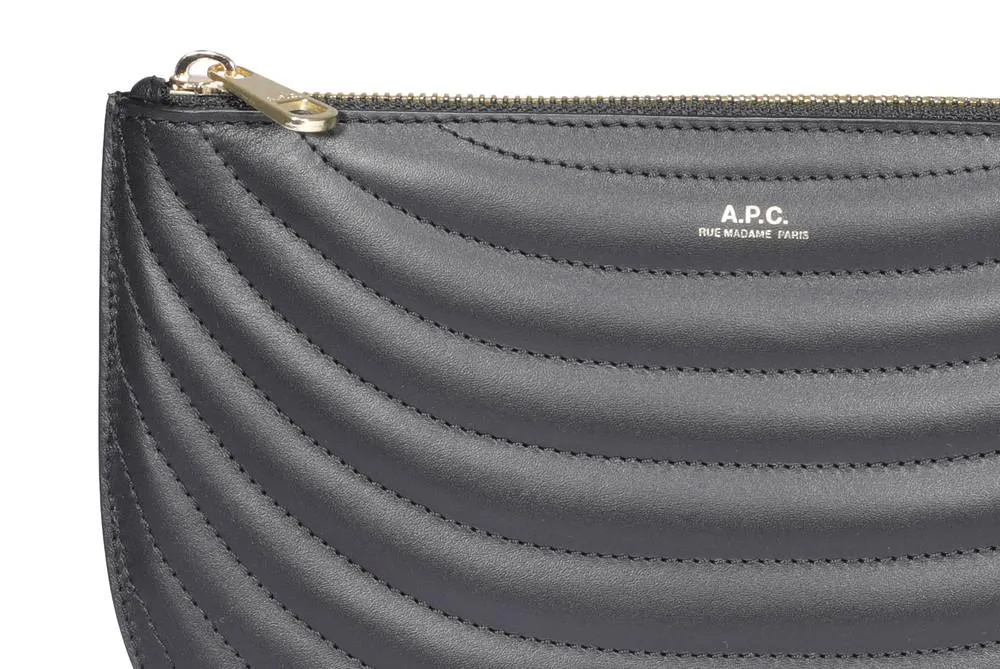 A.P.C. Logo Zipped Clutch Bag