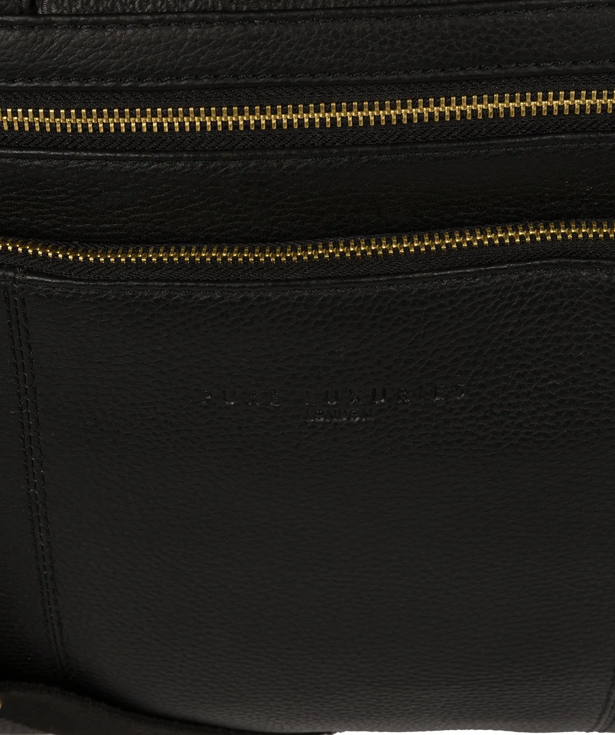 'Athenia' Black Leather Workbag