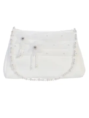 B19 Ivory Communion Handbag with Pearl Handle