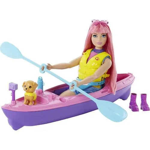 Barbie It Takes Two Doll Playset with Kayak, Puppy & More 11"