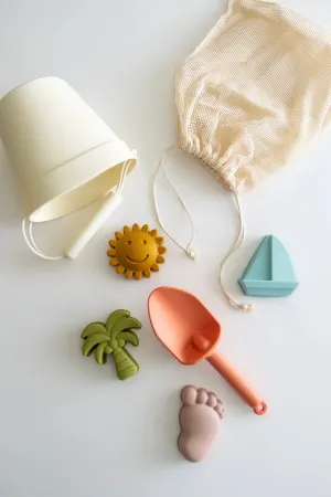 Beach Bucket Silicone Toy Set
