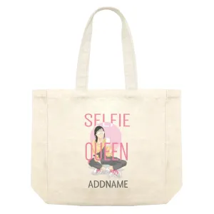 Beautiful Chic Selfie Queen Say Cheese with Addname Shopping Bag