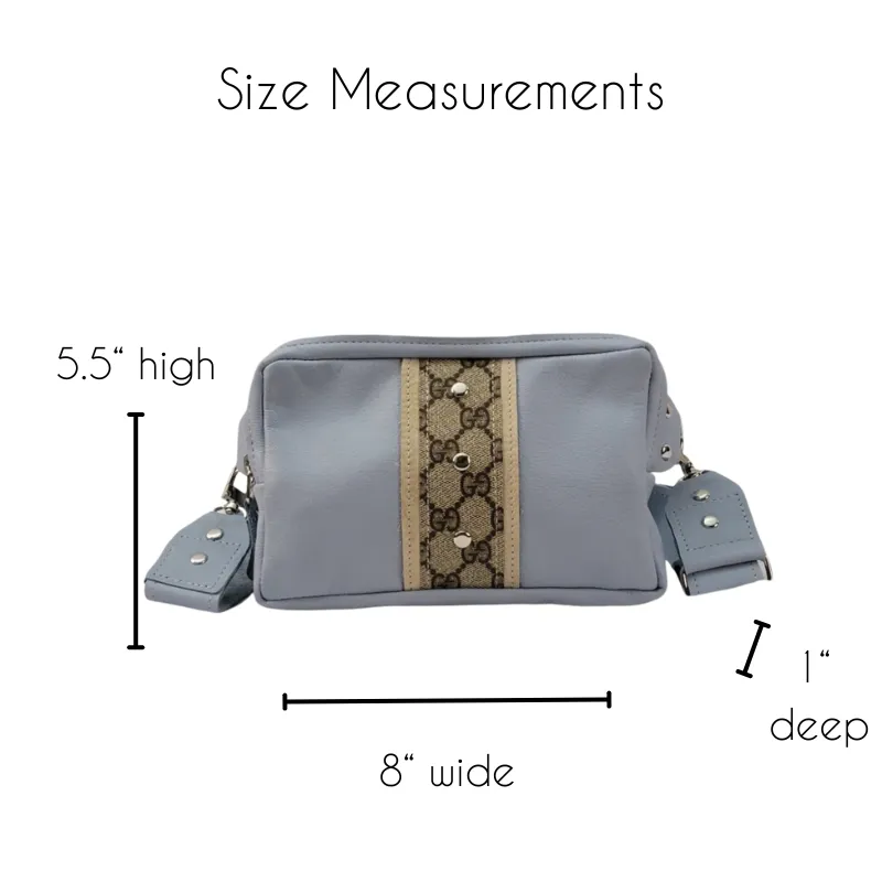Bella Belt Bag In Chambray Leather | Upcycled GG