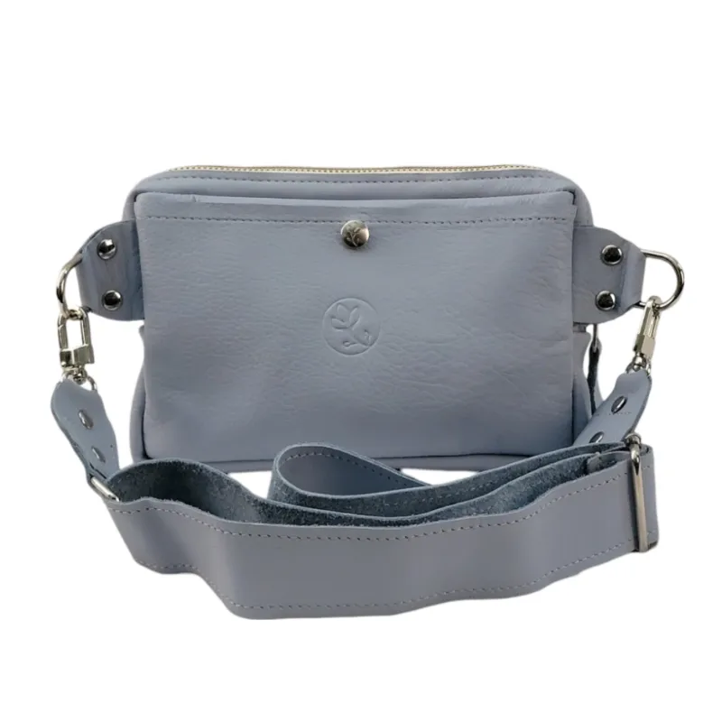 Bella Belt Bag In Chambray Leather | Upcycled GG