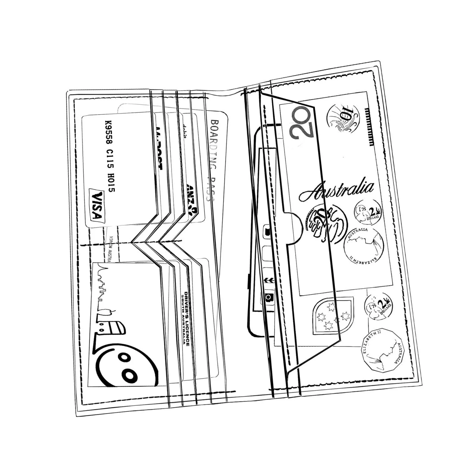 Bi-fold Plus - Frida with monkey