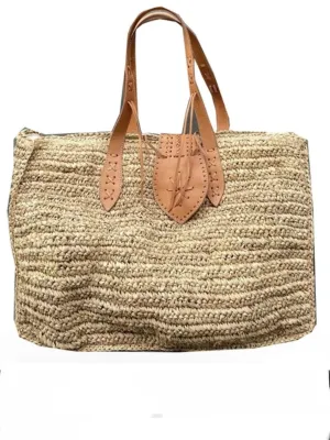 Big raffia beach bag