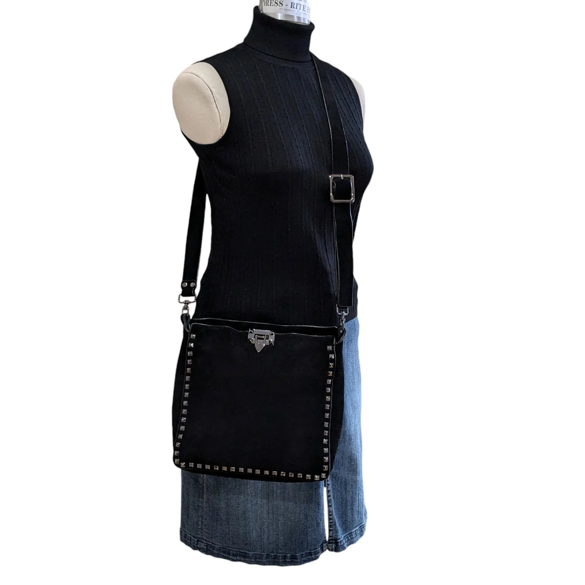 Black Suede Crossbody