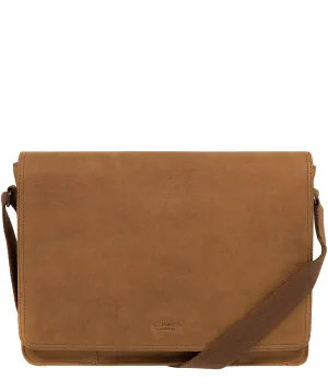'Bolt' Vintage Chestnut Leather Messenger Bag