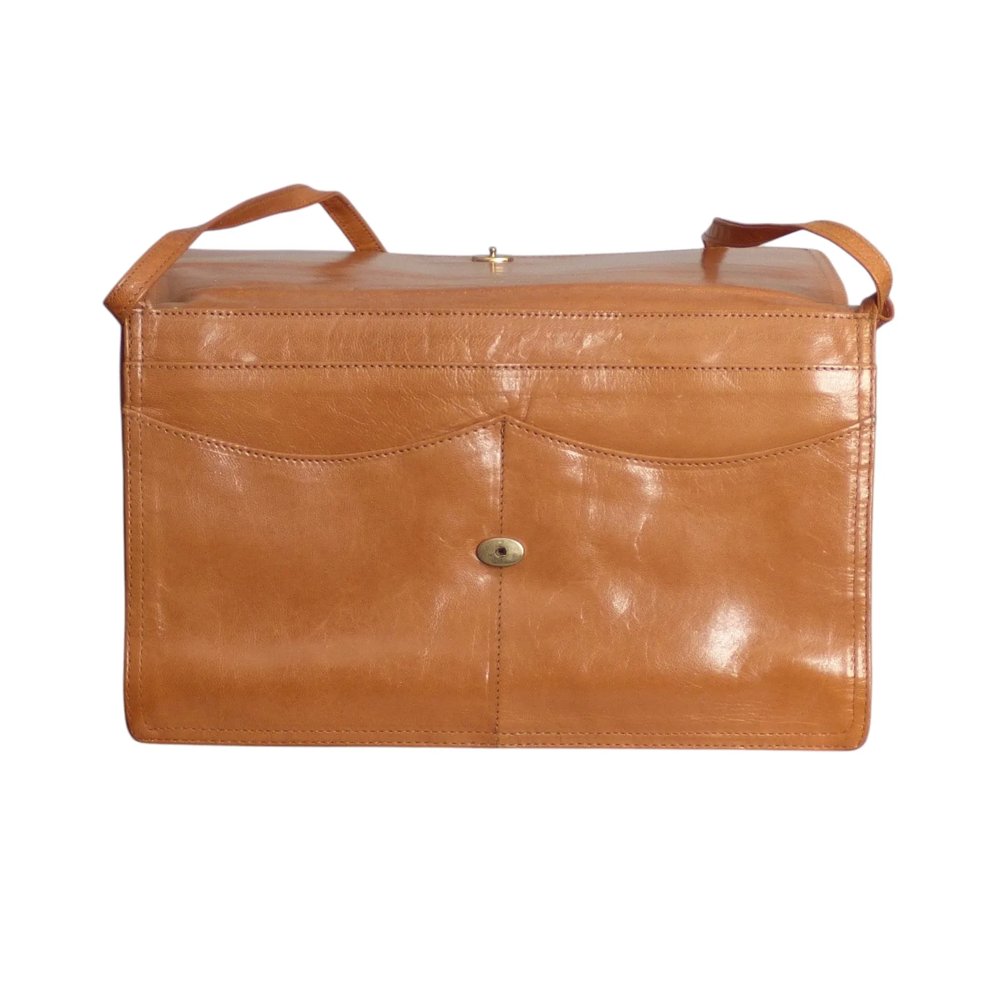 BOTTEGA VENETA- 1970s Caramel Leather Shoulder Bag