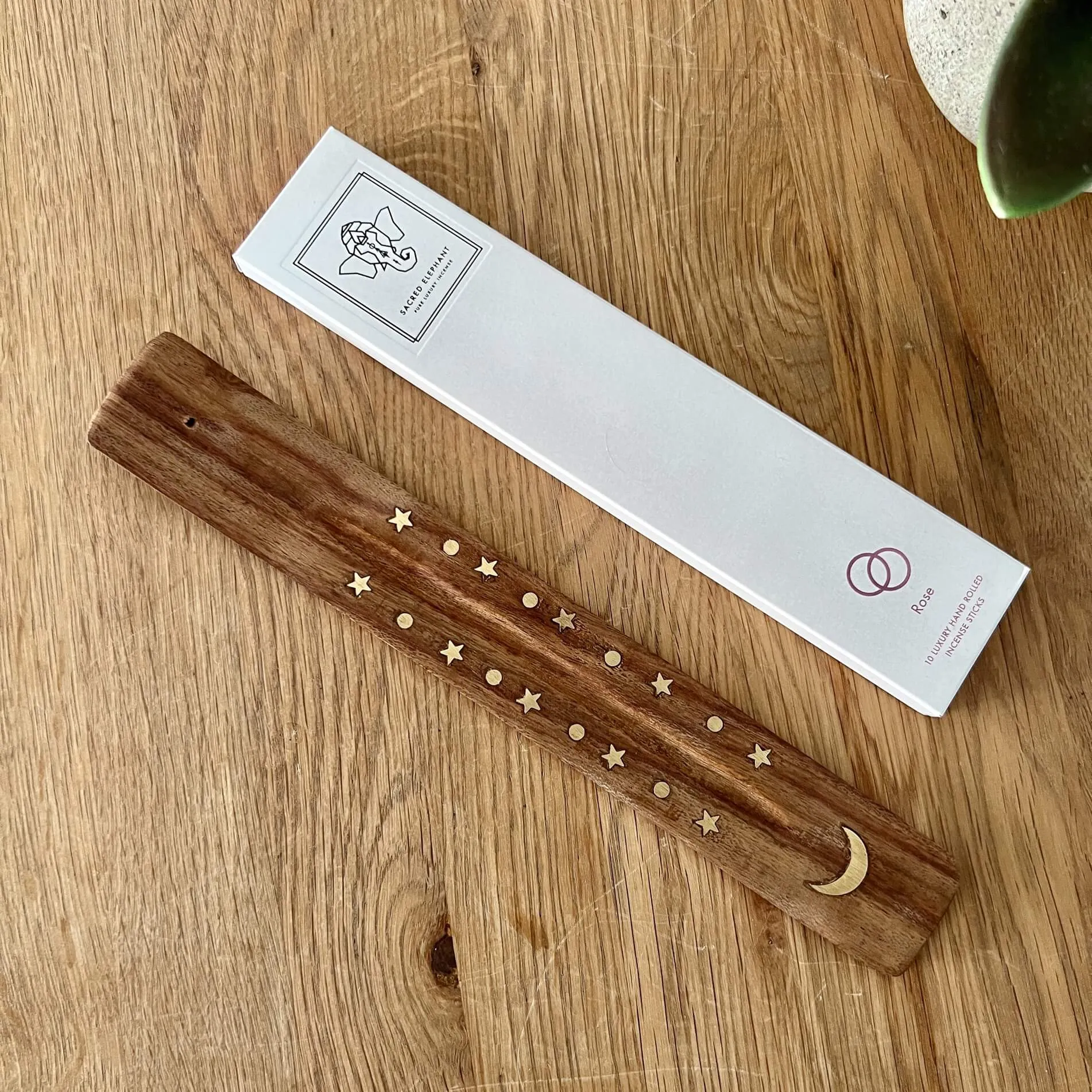 Brass Inlaid Incense Holder and Ashcatcher