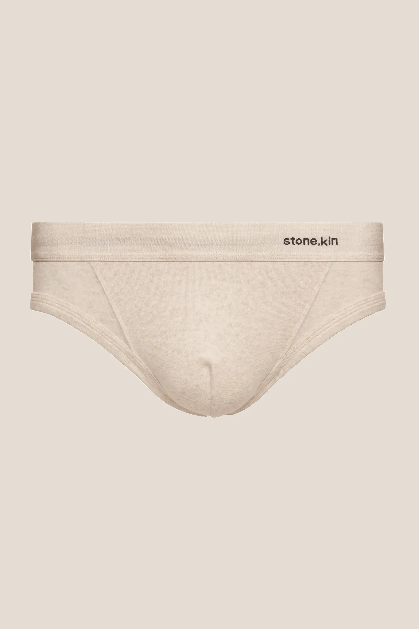 Brief in Organic Cotton Rib - Bone