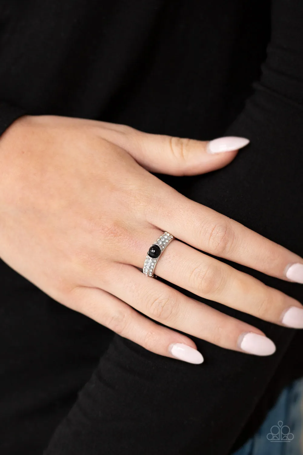 Brighten Your Day - Black Ring - Paparazzi Accessories