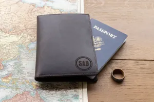 Brown Leather Passport Holder