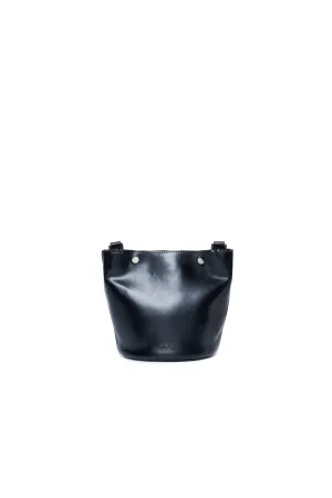 Bucket bag in two-tone fake leather