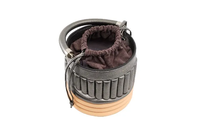 BUCKET BAG -  Silver Tan