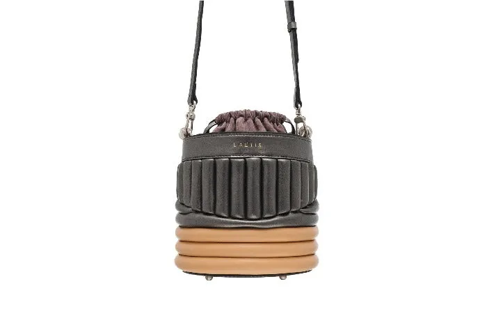 BUCKET BAG -  Silver Tan
