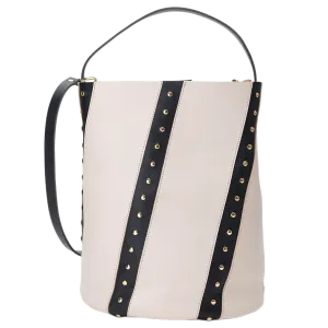 Bucket Twisted Remaches Bone Y Negro