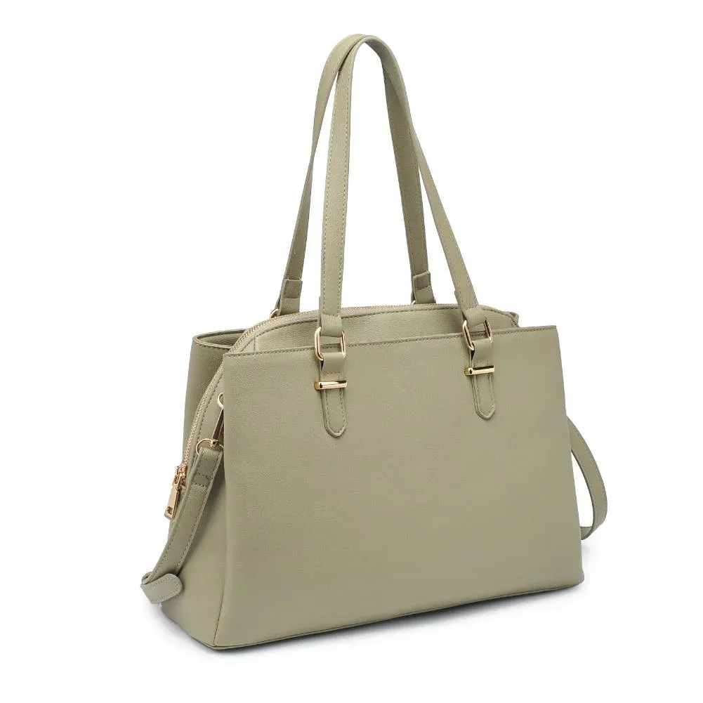 Cameron Satchel Handbag- Sage